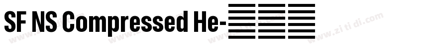 SF NS Compressed He字体转换